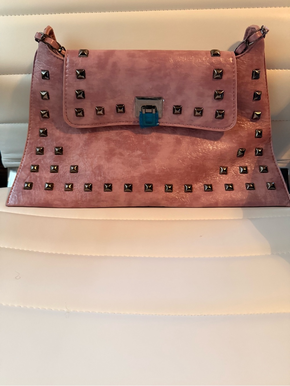 Studded Pink Shoulder Bag - Women Bags